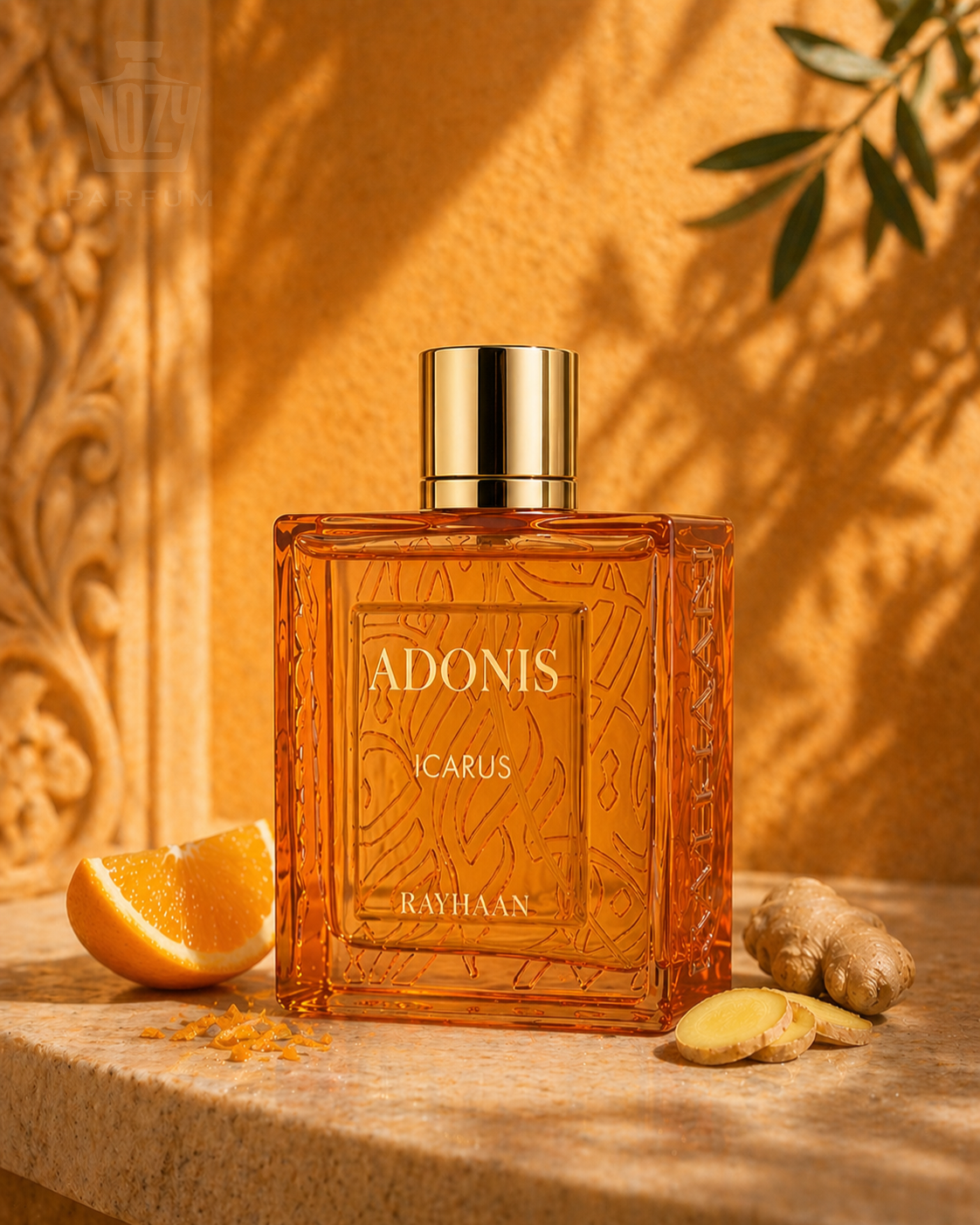 Rayhaan Adonis Icarus EDP 1 Rayhaan Adonis Icarus Eau de Parfum – friss citrusos illat mandarinnal, naranccsal és gyömbérrel.