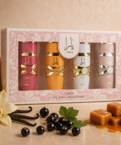 Lattafa Yara Mini Kollekció – négy nőies mini parfüm luxus díszdobozban.
