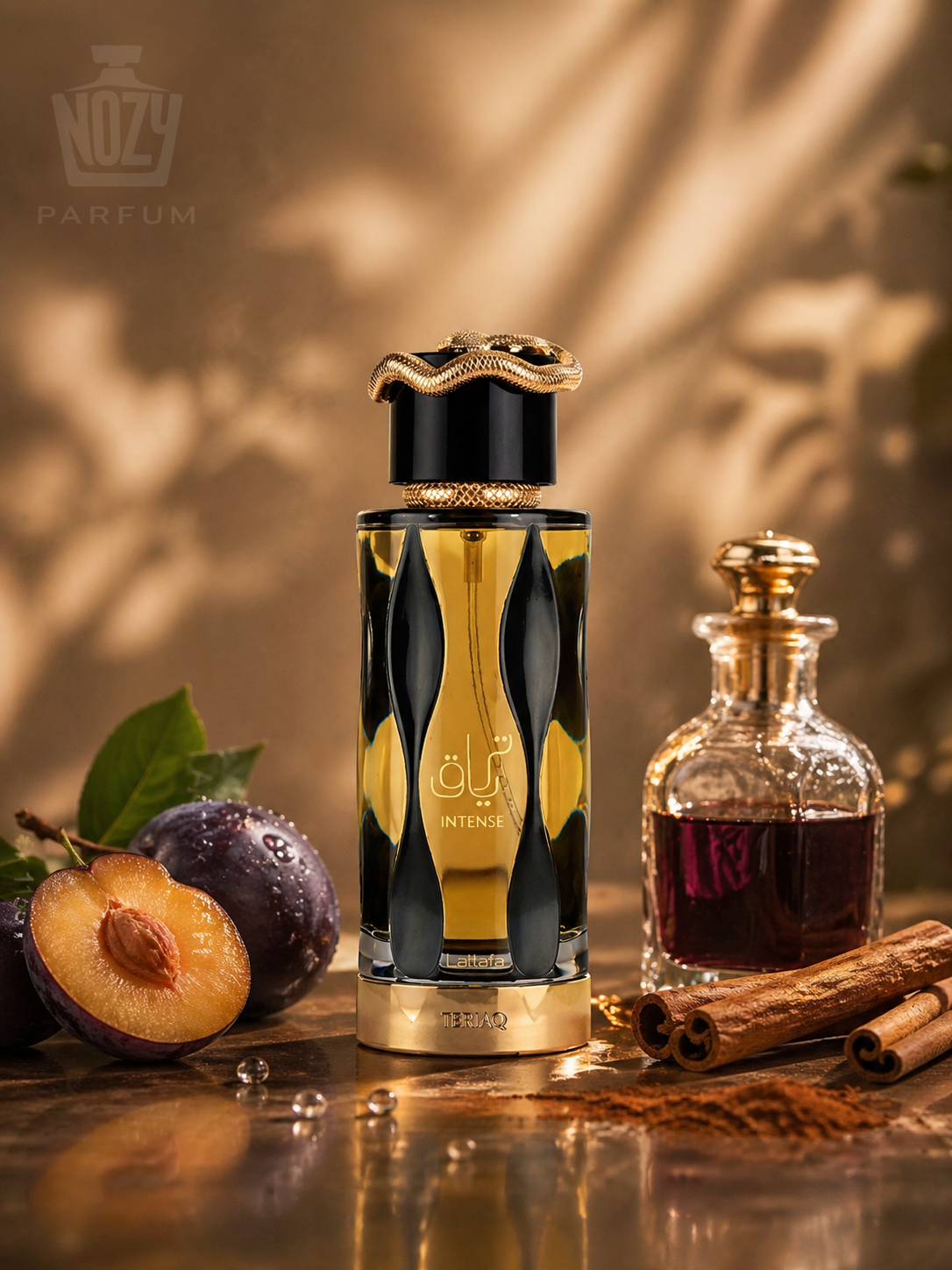 Lattafa Teriaq Intense EDP 1 Édes. Fűszeres. Addiktív. A Teriaq Intense egy illat, ami nem csak jelen van – uralja a teret.
