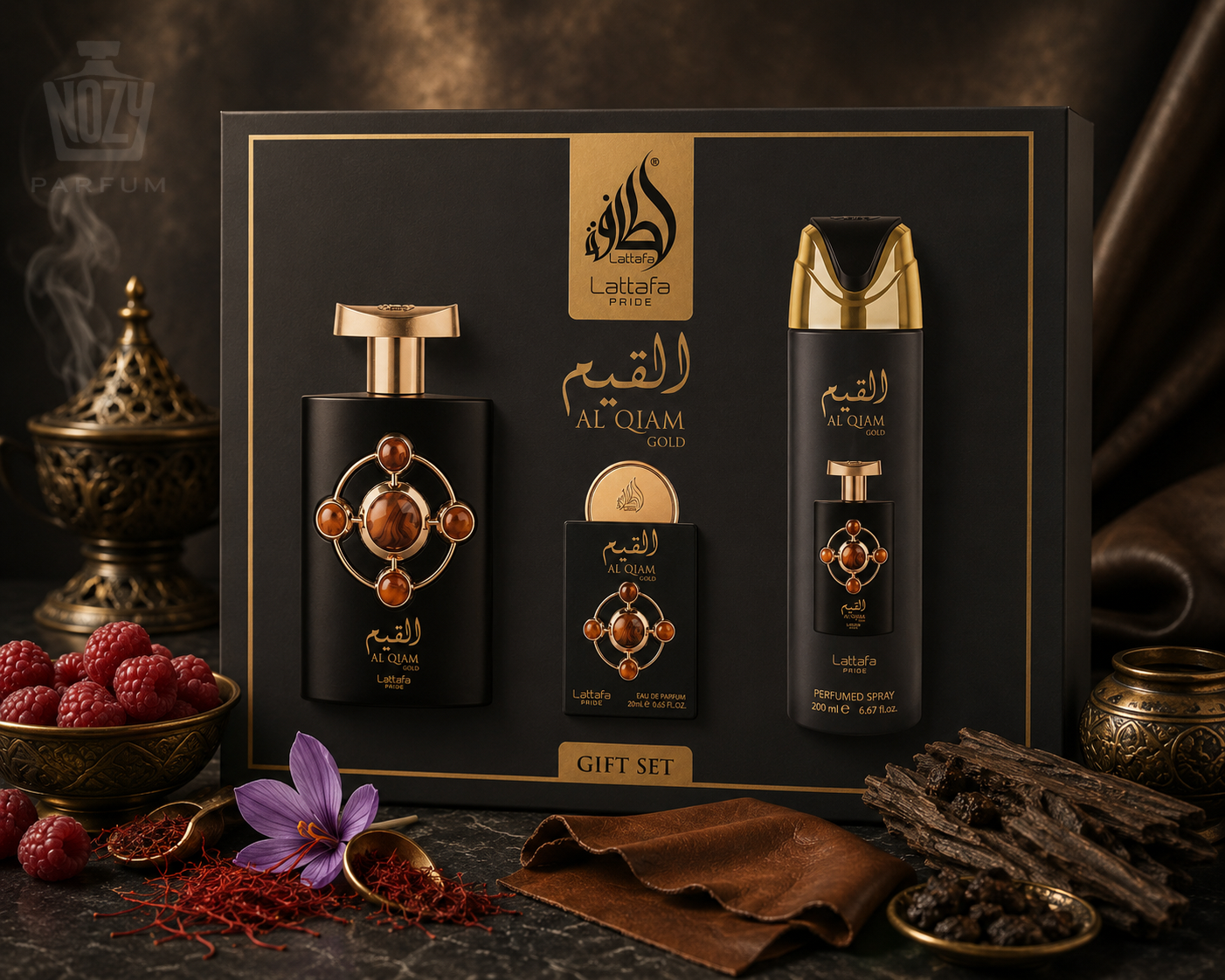Lattafa Pride Al Quiam Gold 1 Lattafa Pride Al Qiam Gold női ajándékszett orientális luxus illattal.