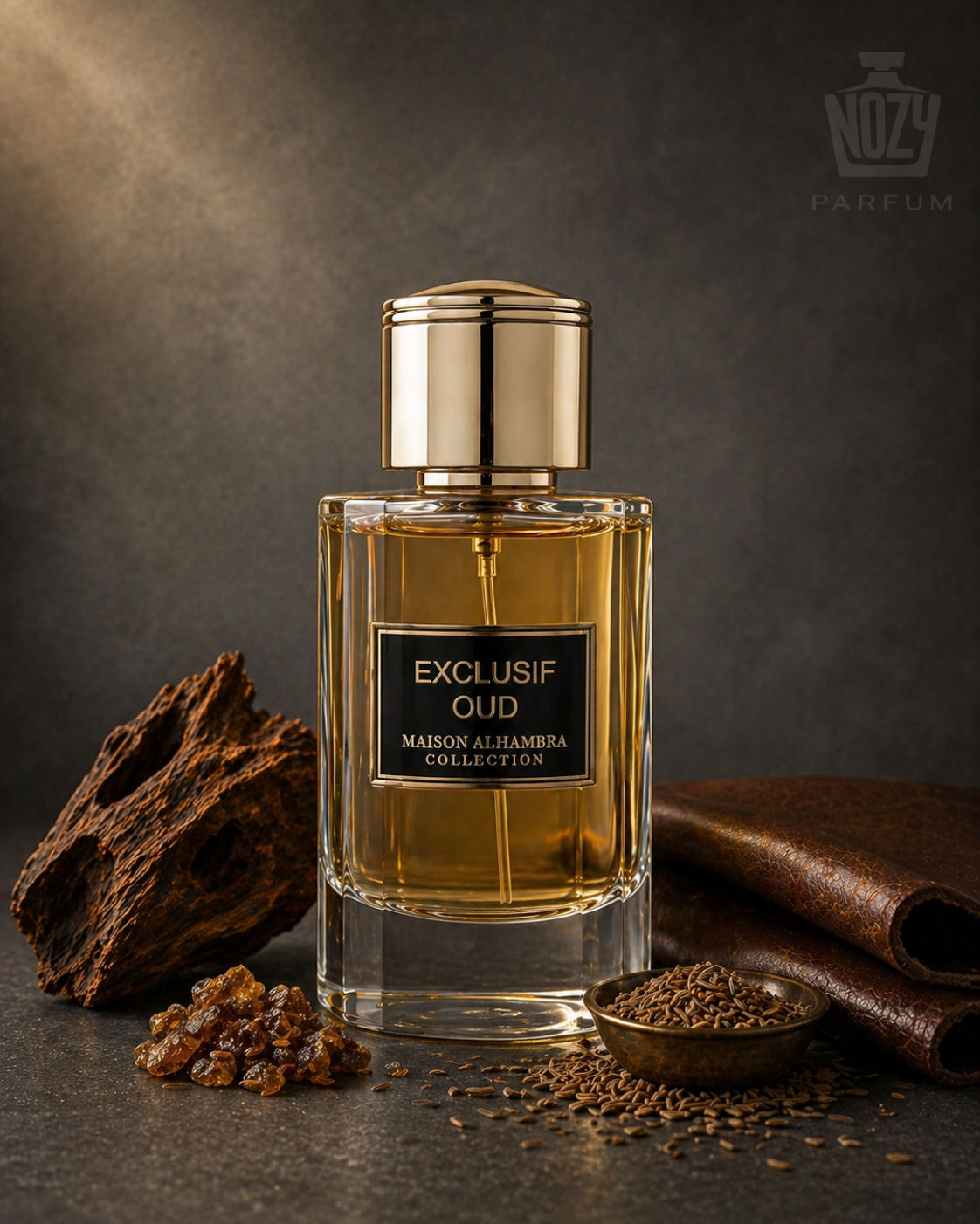 Maison Alhambra Exclusive Oud Collection EDP 1 Maison Alhambra Exclusive Oud Collection Eau de Parfum – fűszeres oudos uniszex illat bőrös és fás jegyekkel.