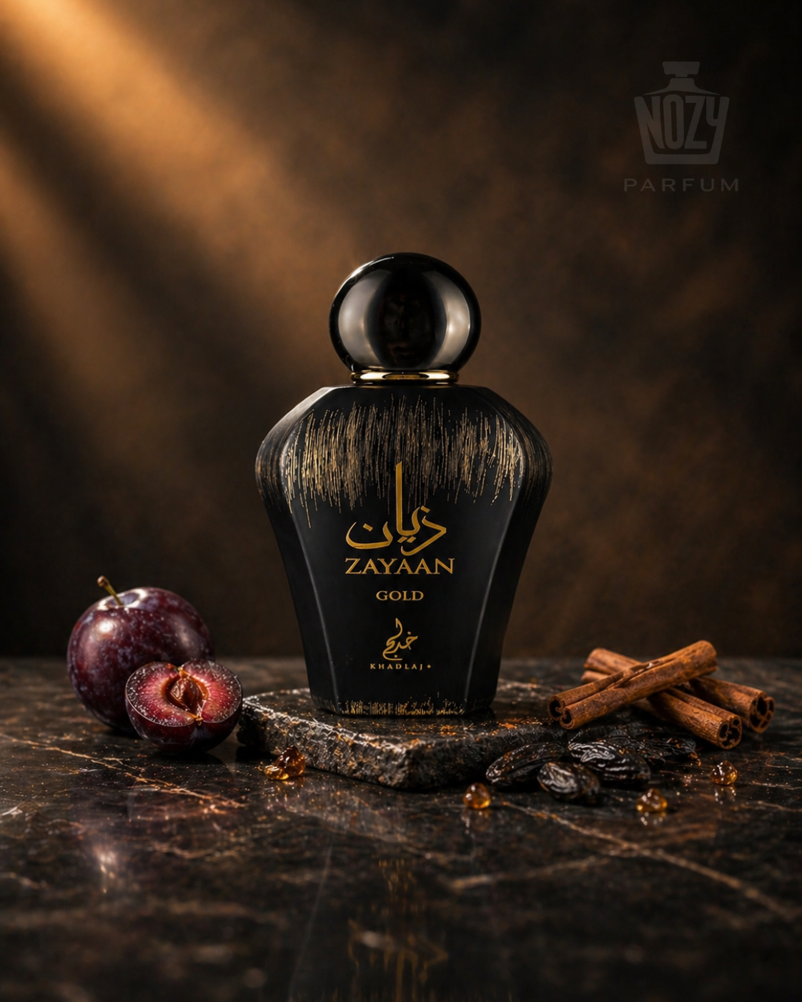 Khadlaj Zayaan Gold EDP 1 Khadlaj Zayaan Gold Eau de Parfum – szilvás, fűszeres és orientális luxus illat.
