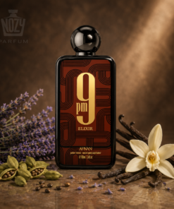 Afnan 9PM Elixir Eau de Parfum – meleg fűszeres férfi illat mély és édes jegyekkel.