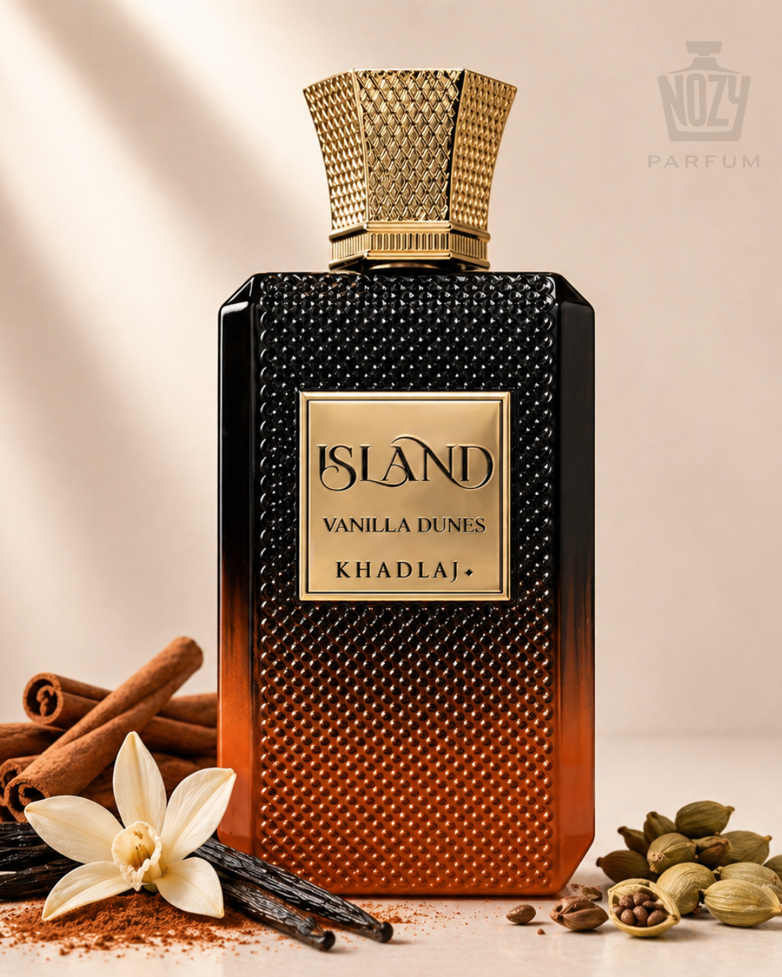 Khadlaj Island Vanilla Dunes Extrait de Parfum 1 Khadlaj Island Vanilla Dunes Extrait de Parfum – fűszeres vaníliás gourmand uniszex illat.