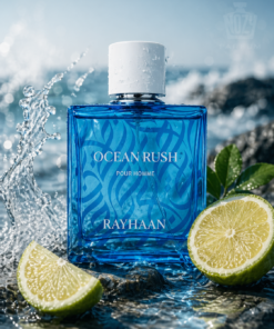 Rayhaan Ocean Rush Eau de Parfum – friss tengeri férfi illat citrusos, aromás és ásványos jegyekkel.