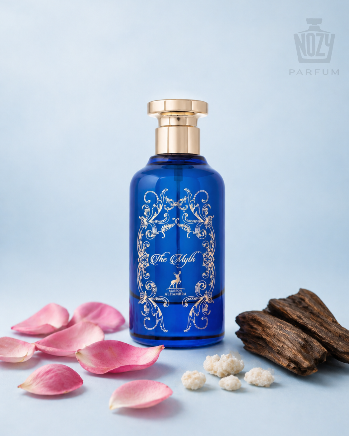 Maison Alhambra The Myth EDP 1 Maison Alhambra The Myth Eau de Parfum – pézsmás-virágos uniszex illat rózsával és fás jegyekkel.