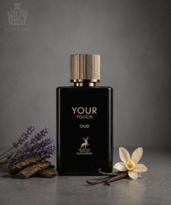 Maison Alhambra Your Touch Oud Eau de Parfum – meleg fás és oudos férfi illat elegáns üvegben.