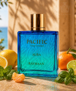 Rayhaan Pacific Aura Eau de Parfum – friss citrusos férfi illat mentás és aromás jegyekkel.