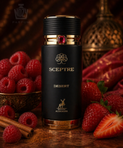 Maison Alhambra Sceptre Desert Eau de Parfum – gourmand illat karamellel, gyümölcsökkel és meleg fás jegyekkel.