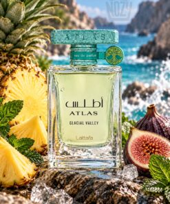 Lattafa Atlas Glacial Valley uniszex Eau de Parfum ananásszal, fügével, mentával, tengeri sóval és vaníliával.