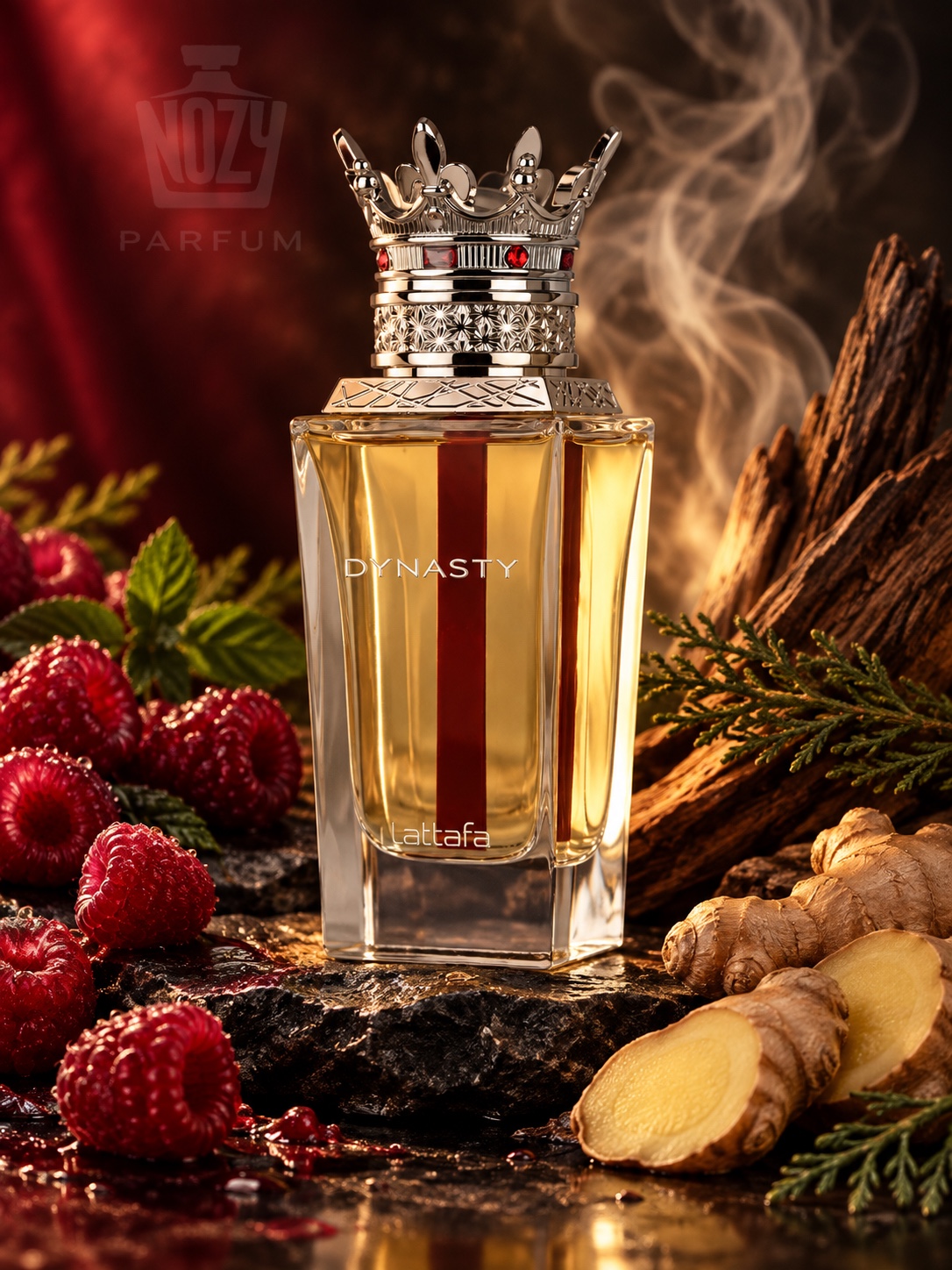 Lattafa Dynasty EDP 1 Lattafa Dynasty Eau de Parfum gyömbéres, málnás és aromás teás illatjegyekkel, elegáns keleti karakterrel.
