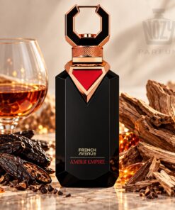 French Avenue Amber Empire Extrait de Parfum meleg ámbrás, vaníliás, alkoholos, fás és gyantás illatvilággal.
