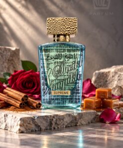 Lattafa Sheikh Al Shuyukh Supreme Eau de Parfum édes, keleties gourmand illat fahéj, sáfrány, rózsa, karamell, vanília és oudos-fás jegyekkel.