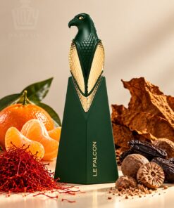 Le Falcon Extrait de Parfum mandarin, kardamom, rózsabors és sáfrány citrusos-fűszeres illatjegyekkel.